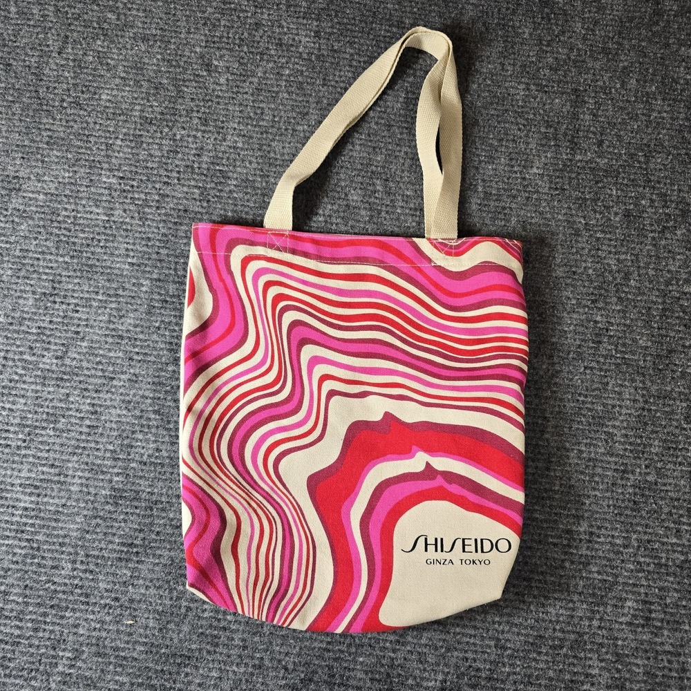 Shiseido Ginza Tokyo Suminagashi Japanese Marbling Canvas Tote Bag